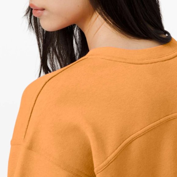 Lululemon All Yours Crew Monarch Orange Sweatshirt - Picture 8 of 14